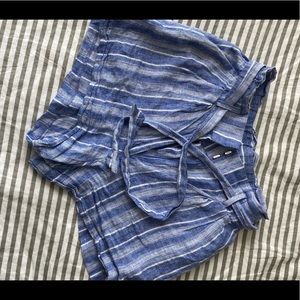 High Waisted Paper Bag Style Shorts